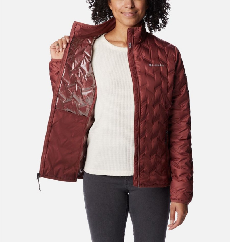 Red Columbia Delta Ridge Women's Puffer Jacket | 01753YKDU