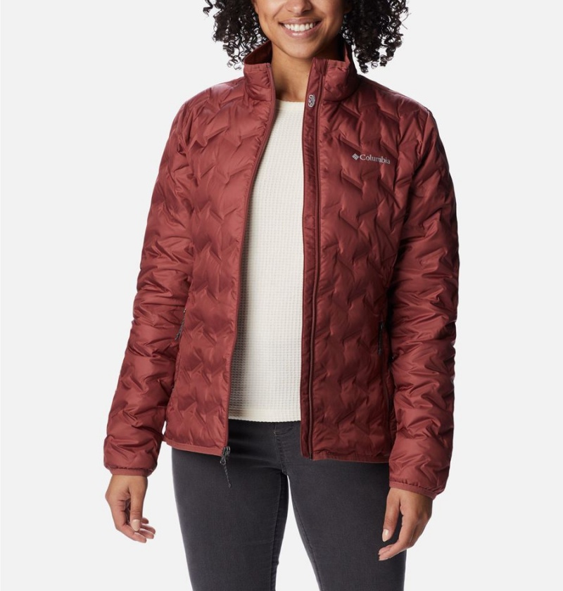 Red Columbia Delta Ridge Women's Puffer Jacket | 01753YKDU