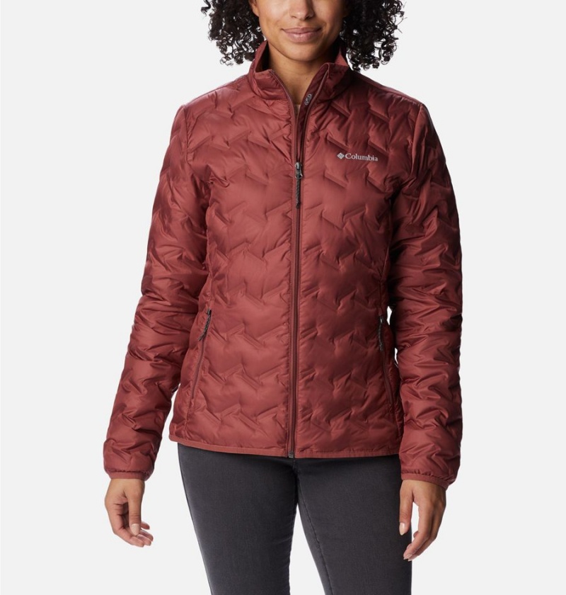 Red Columbia Delta Ridge Women\'s Puffer Jacket | 01753YKDU