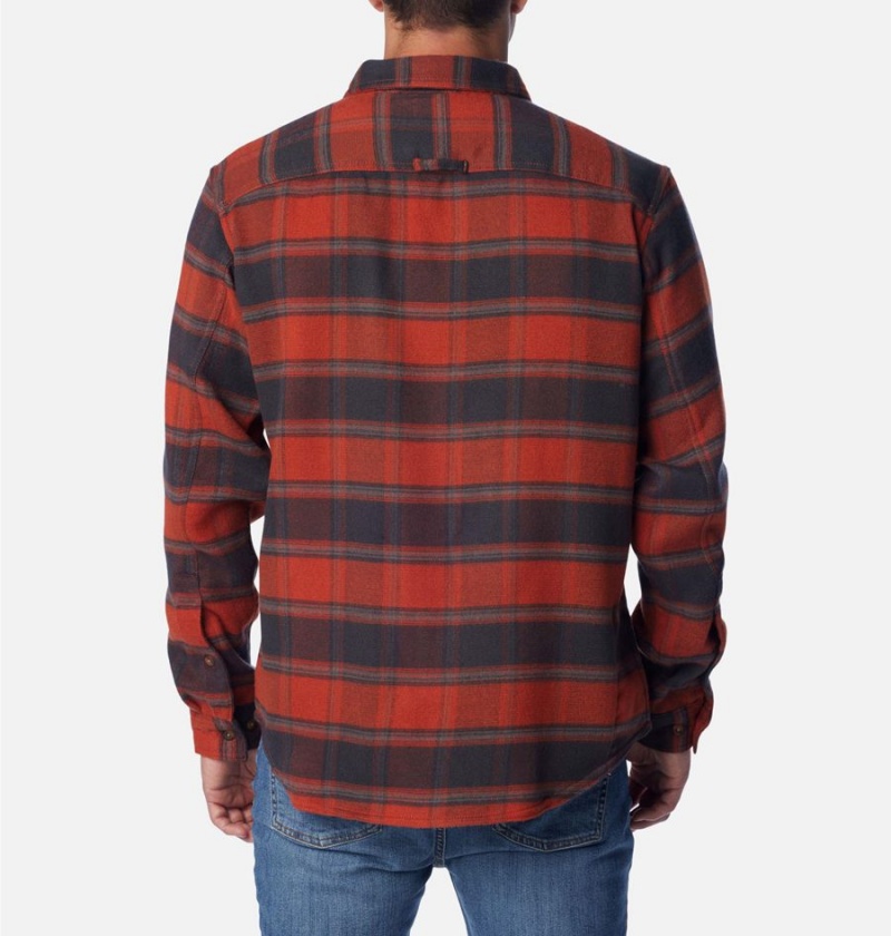 Red Columbia Deschutes River Heavyweight Flannel Men's Shirt | 25140PKSW