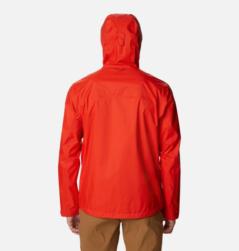 Red Columbia EvaPOURation Men's Rain Jacket | 51607DTCS