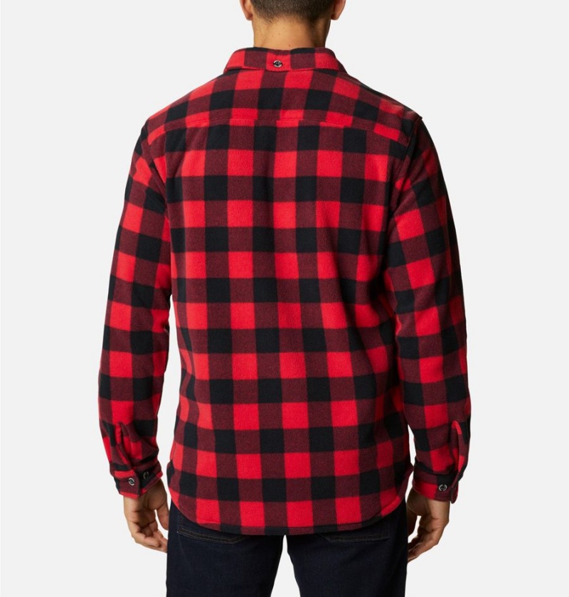 Red Columbia Flare Gun Fleece Over Men's Shirt | 60528KLUB