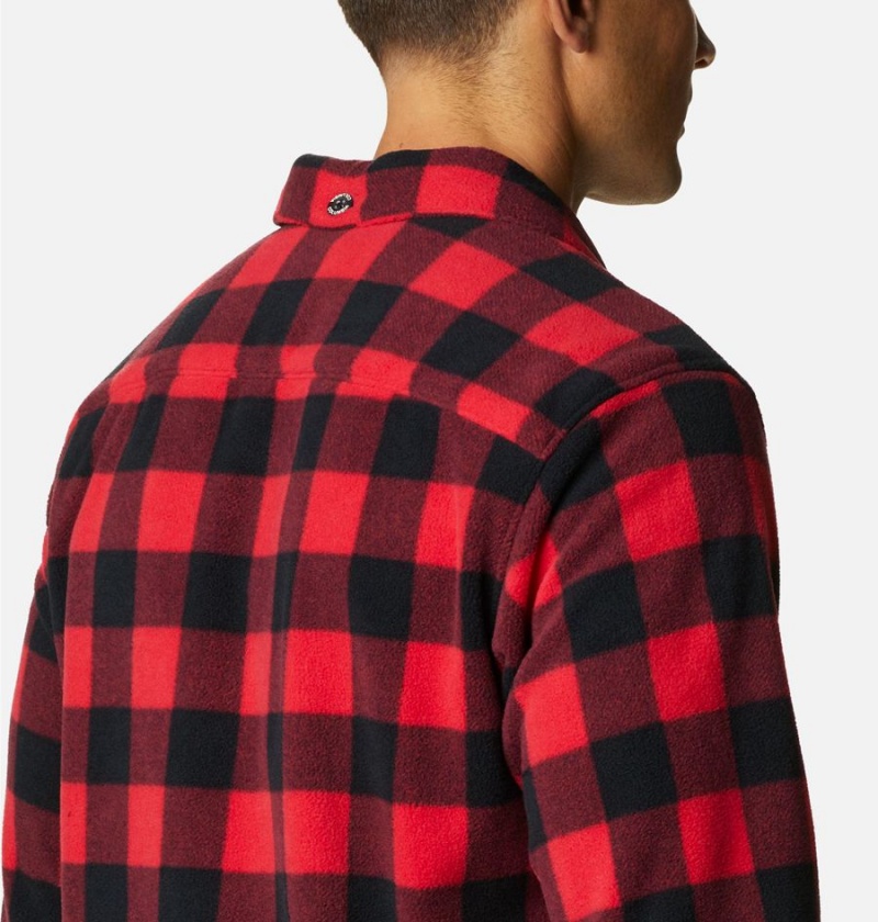 Red Columbia Flare Gun Fleece Over Men's Shirt | 60528KLUB