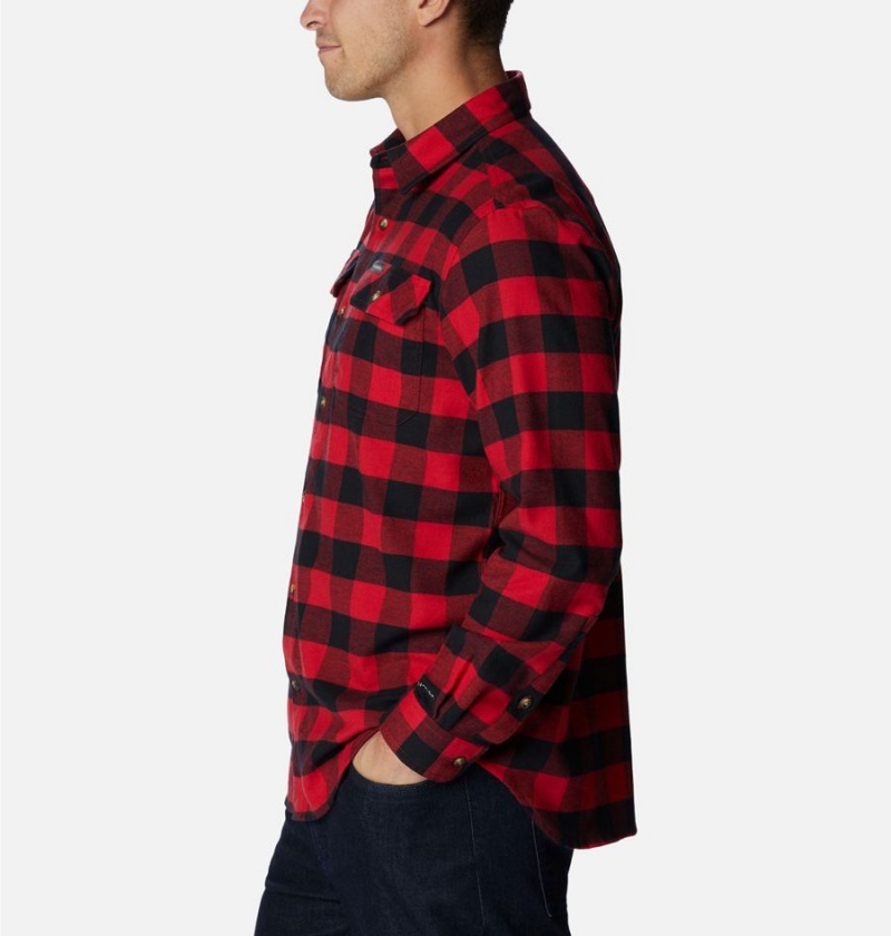 Red Columbia Flare Gun Stretch Flannel Men's Shirt | 95431OAYW