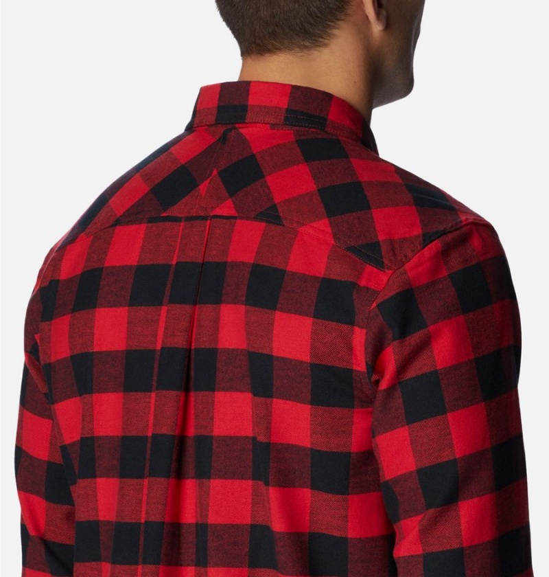 Red Columbia Flare Gun Stretch Flannel Men's Shirt | 95431OAYW