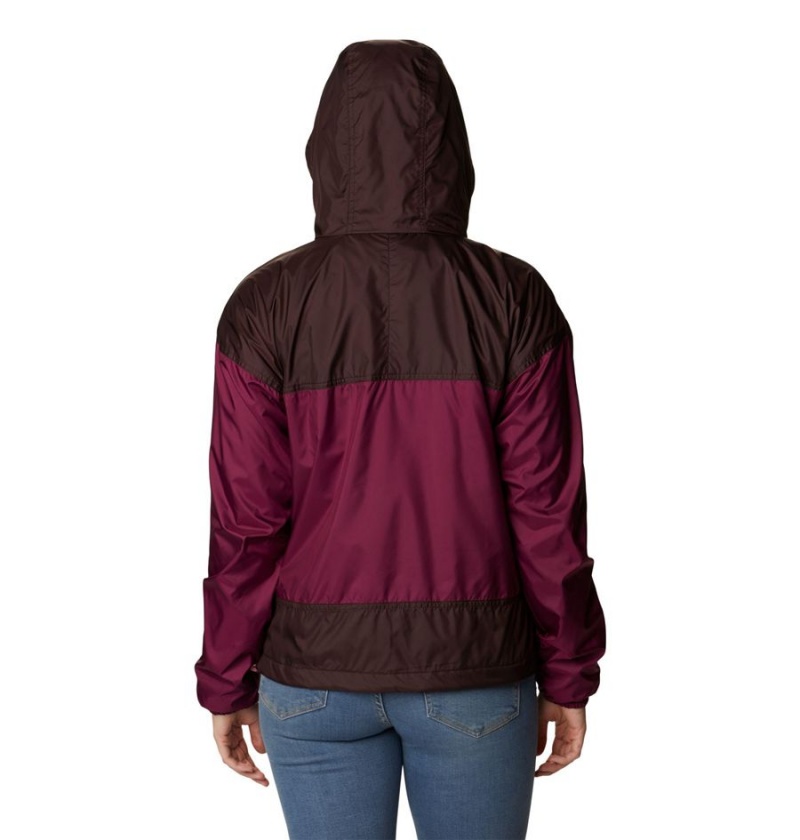 Red Columbia Flash Challenger Fleece Lined Jacket Women's Windbreaker | 85792FLRT