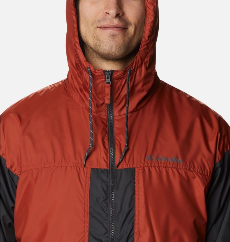 Red Columbia Flash Challenger Lined Men's Windbreaker | 21378EQAR