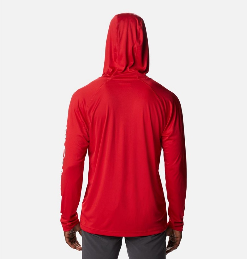 Red Columbia Fork Stream Men's Hoodie | 91835DBRM