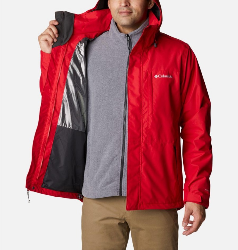 Red Columbia Gulfport Interchange Men's 3 In 1 Jackets | 45809HIOY