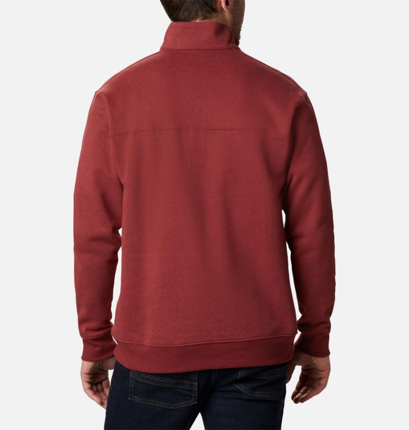 Red Columbia Hart Mountain II Half Zip Men's Sweatshirt | 39106RTHX