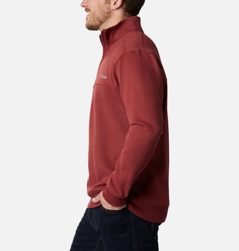 Red Columbia Hart Mountain II Half Zip Men's Sweatshirt | 39106RTHX