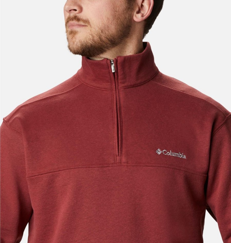 Red Columbia Hart Mountain II Half Zip Men's Sweatshirt | 39106RTHX