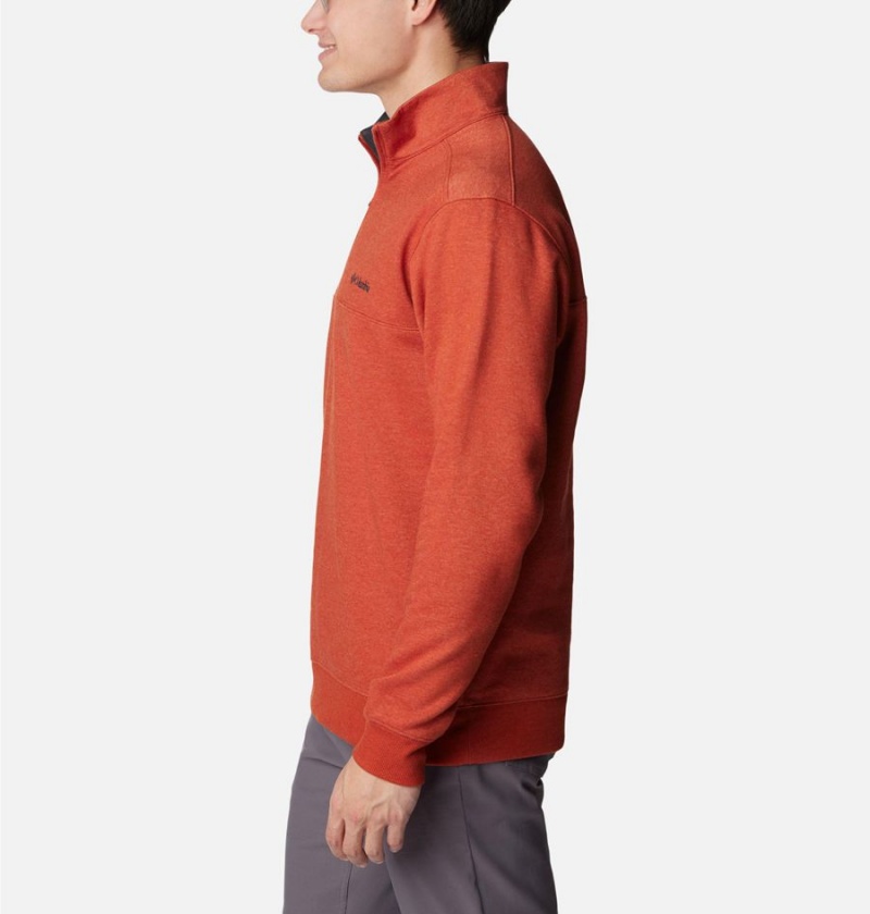 Red Columbia Hart Mountain II Half Zip Men's Sweatshirt | 17348GHNB