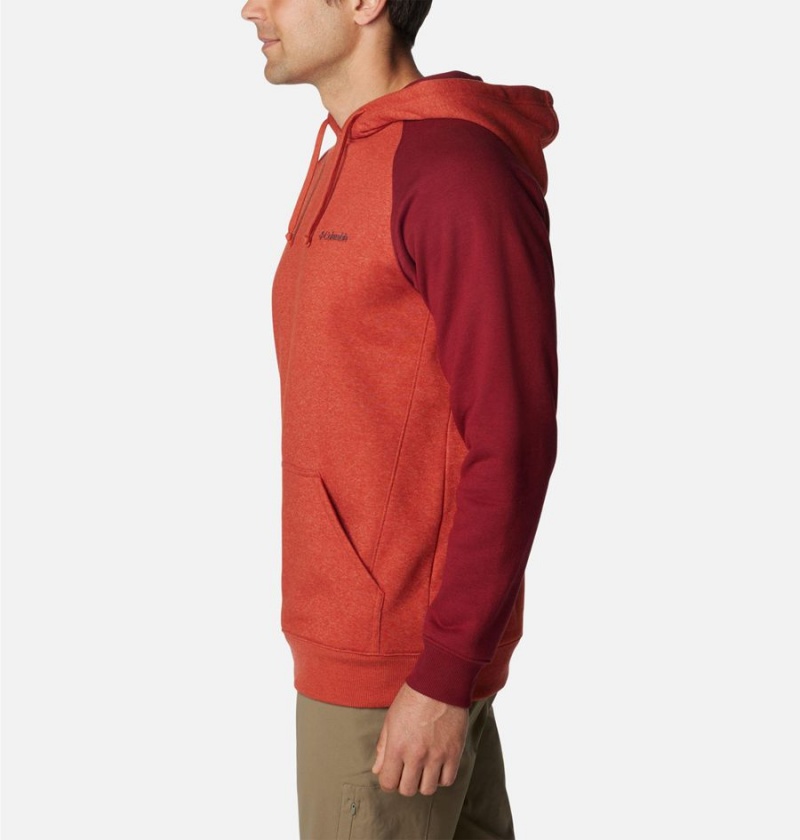 Red Columbia Hart Mountain II Men's Hoodie | 03471UZJE