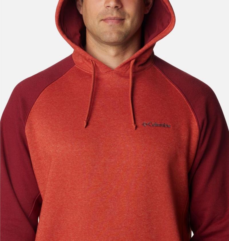 Red Columbia Hart Mountain II Men's Hoodie | 03471UZJE