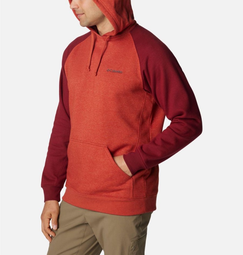 Red Columbia Hart Mountain II Men's Hoodie | 03471UZJE