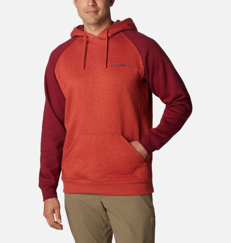 Red Columbia Hart Mountain II Men\'s Hoodie | 03471UZJE