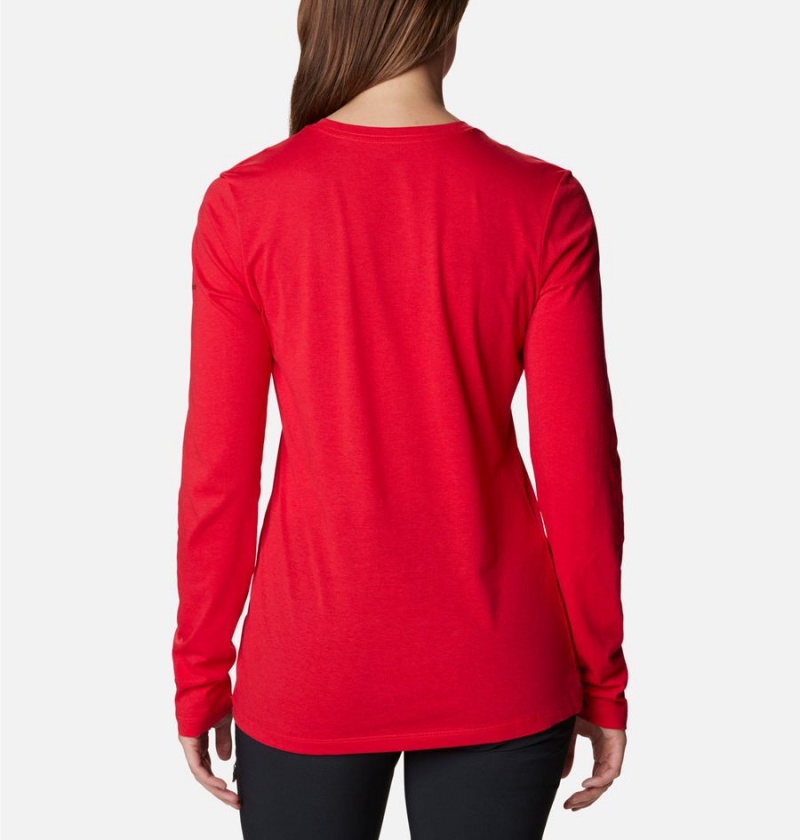 Red Columbia Hidden Haven Long Sleeve Women's T-Shirt | 79461LXPQ