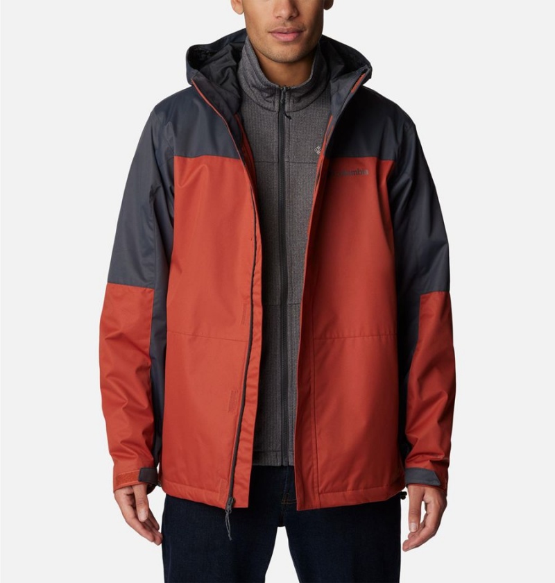 Red Columbia Hikebound Interchange Men's 3 In 1 Jackets | 95406ZOSR