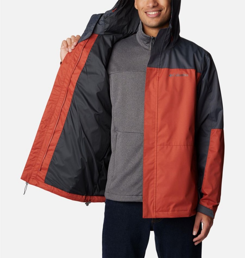 Red Columbia Hikebound Interchange Men's 3 In 1 Jackets | 95406ZOSR