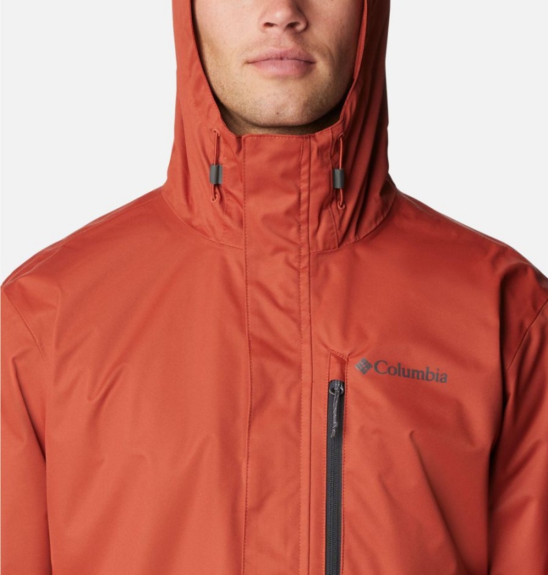 Red Columbia Hikebound Men's Rain Jacket | 29438HTYV