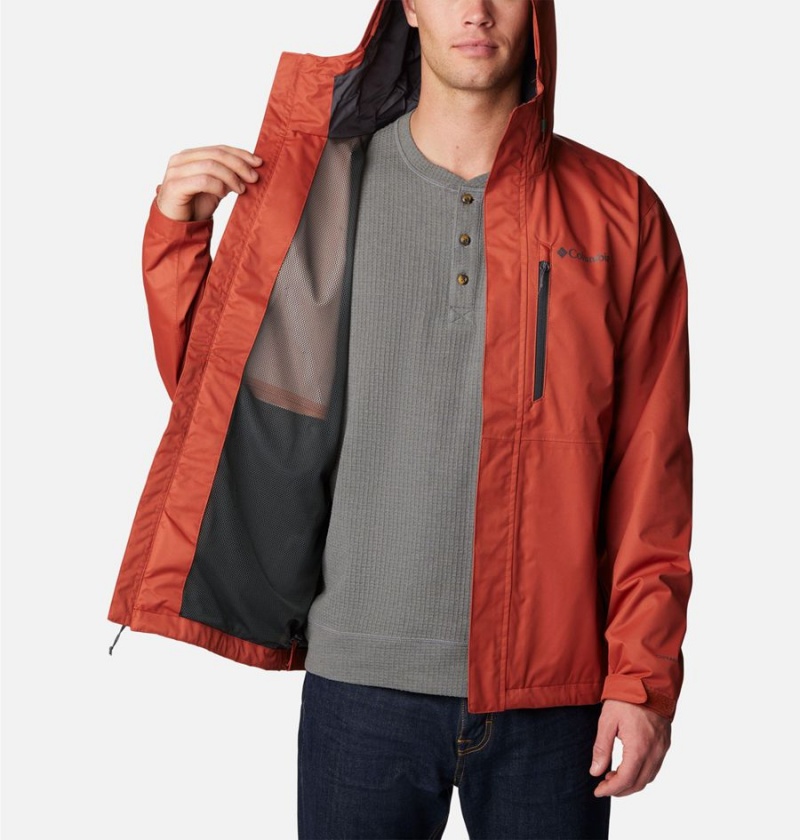 Red Columbia Hikebound Men's Rain Jacket | 29438HTYV