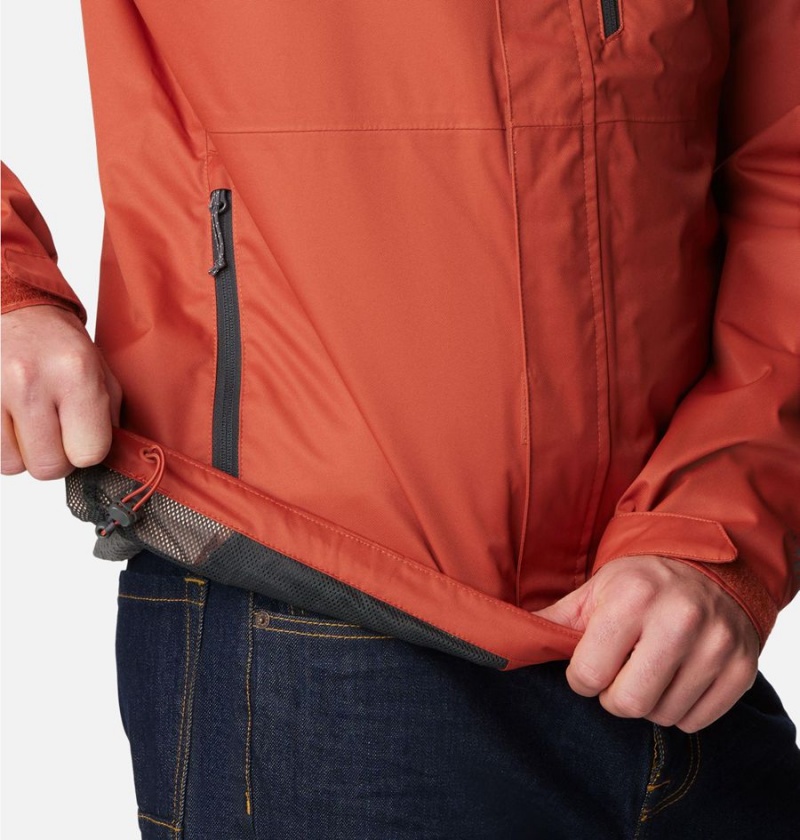 Red Columbia Hikebound Men's Rain Jacket | 29438HTYV