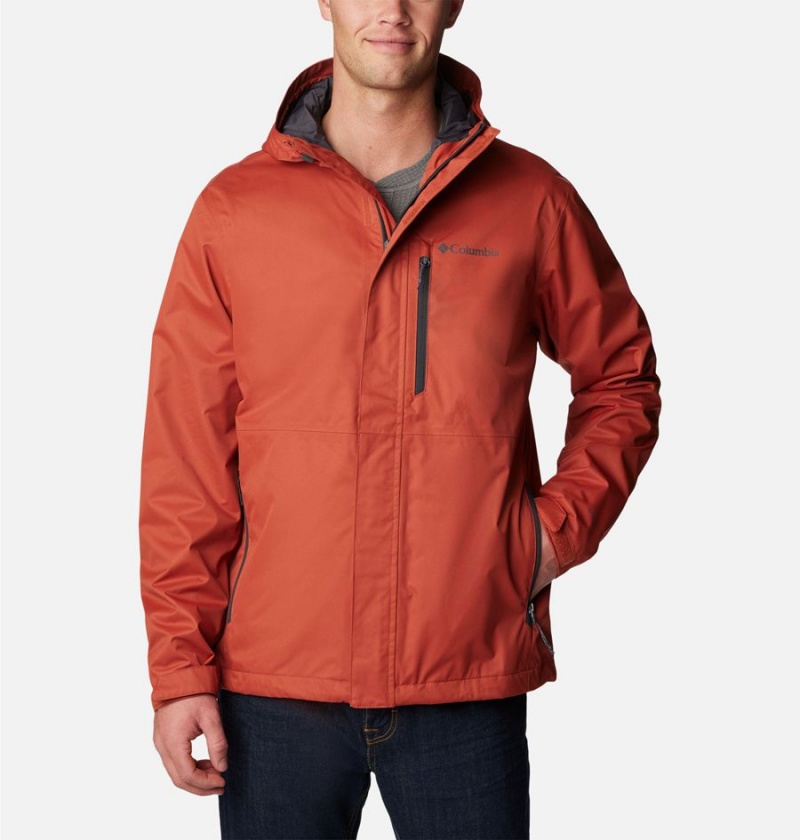 Red Columbia Hikebound Men\'s Rain Jacket | 29438HTYV