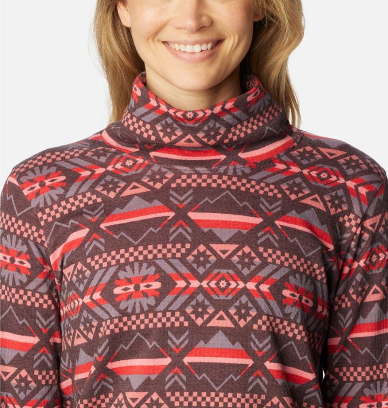 Red Columbia Holly Hideaway Funnel Neck Long Sleeve Women's Pullover | 89463SAZR