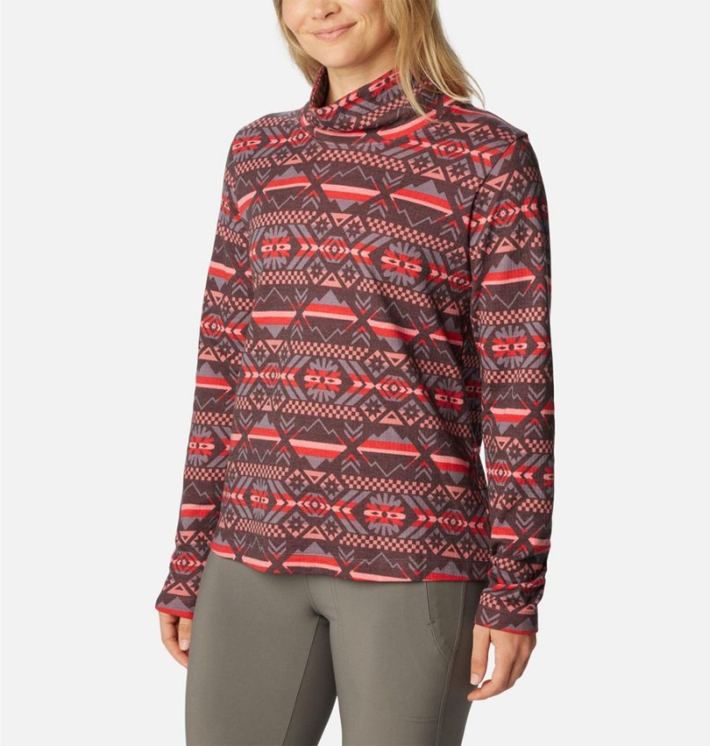 Red Columbia Holly Hideaway Funnel Neck Long Sleeve Women's Pullover | 89463SAZR