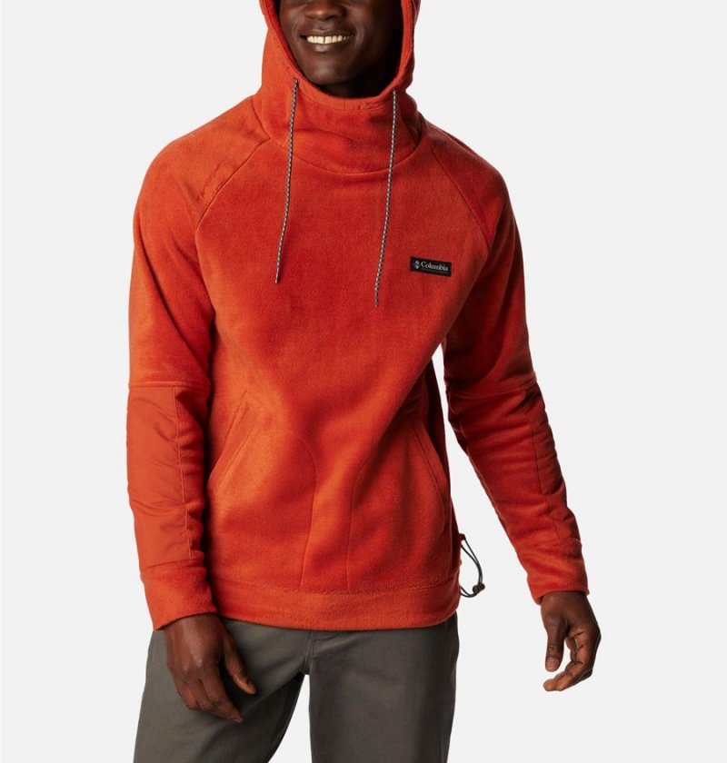 Red Columbia Hunterdon Fleece Men's Hoodie | 05497ELZQ