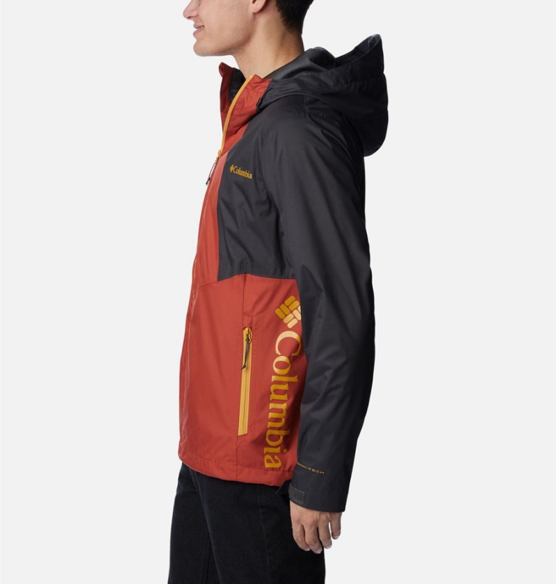 Red Columbia Inner Limits II Men's Rain Jacket | 40896NXQA