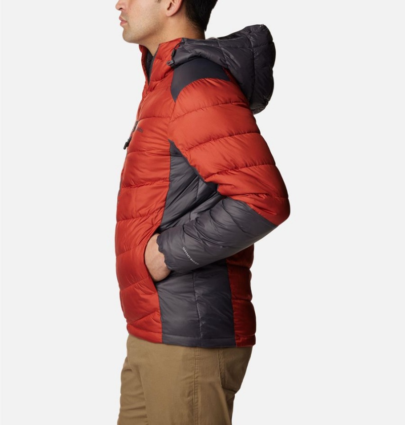 Red Columbia Labyrinth Loop Omni Heat Infinity Hooded Insulated Men's Puffer Jacket | 34859TWNR