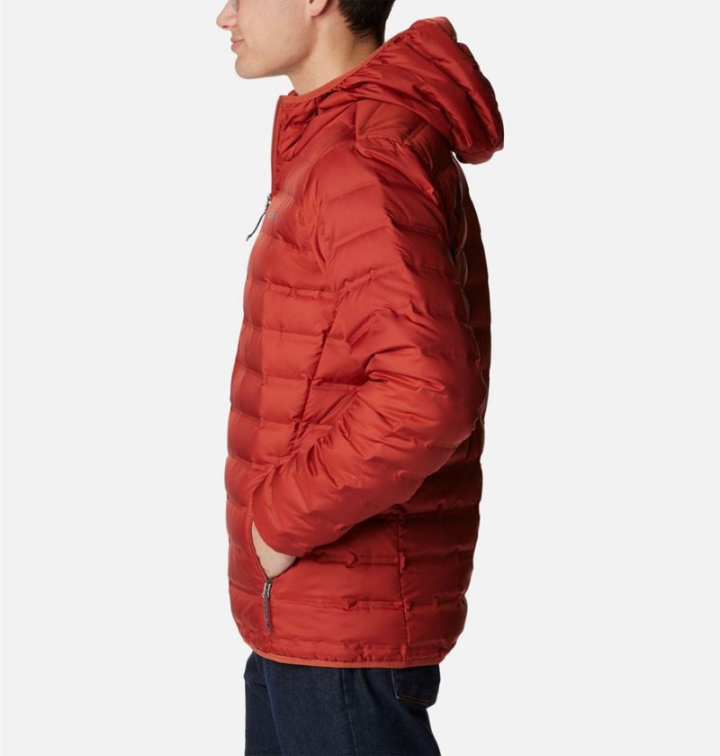 Red Columbia Lake 22 Hooded Insulated Men's Puffer Jacket | 47016IBFU