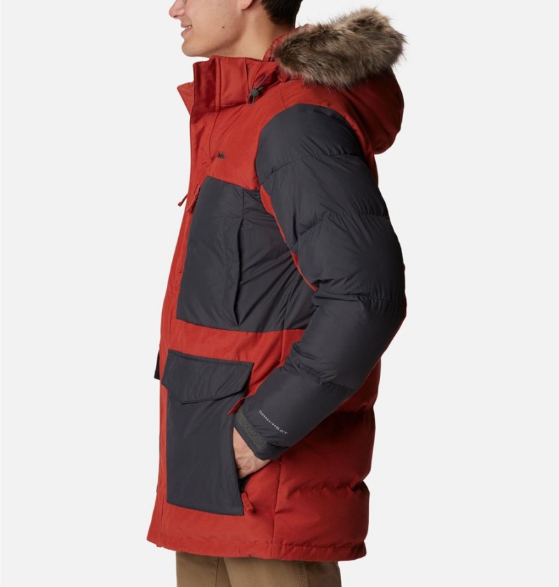 Red Columbia Marquam Peak Fusion Omni Heat Infinity Insulated Men's Coats | 78942PZCW