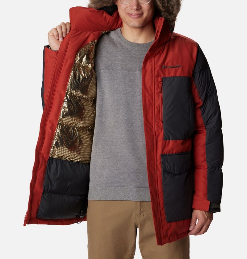 Red Columbia Marquam Peak Fusion Omni Heat Infinity Insulated Men's Coats | 78942PZCW