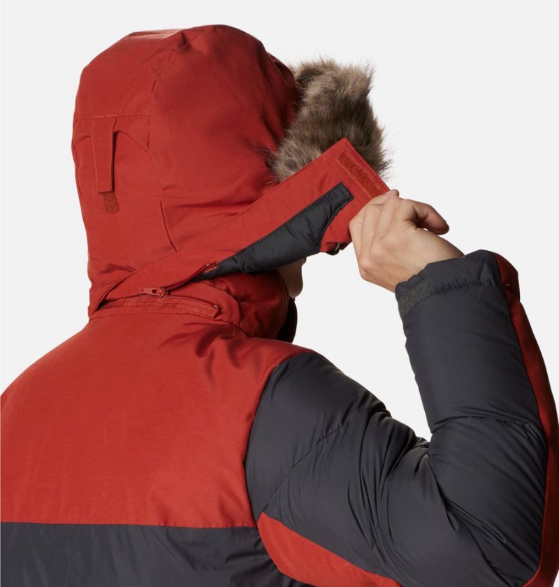 Red Columbia Marquam Peak Fusion Omni Heat Infinity Insulated Men's Coats | 78942PZCW