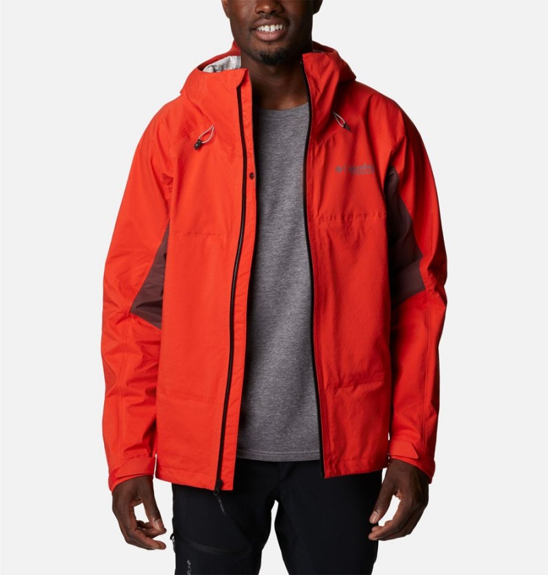 Red Columbia Mazama Trail Shell Men's Rain Jacket | 42801EHTC