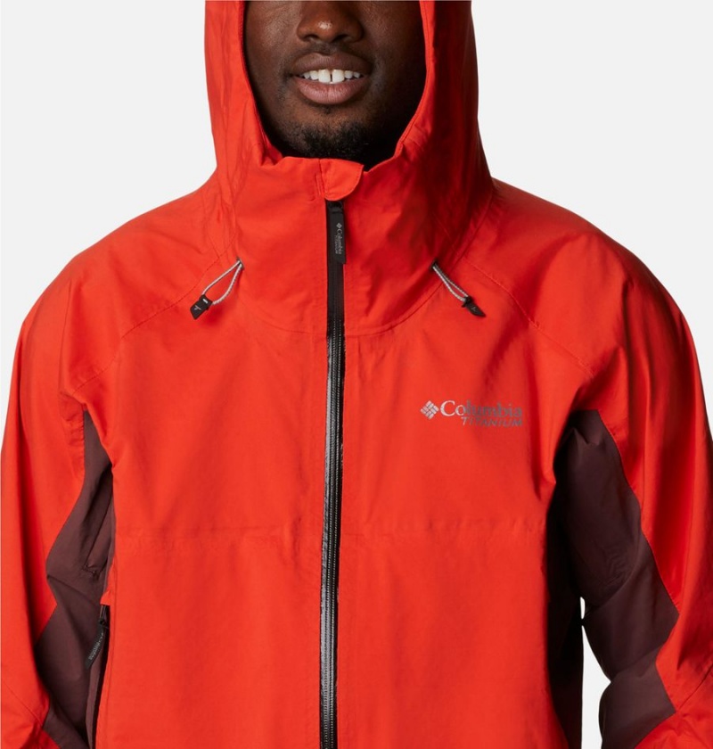 Red Columbia Mazama Trail Shell Men's Rain Jacket | 42801EHTC