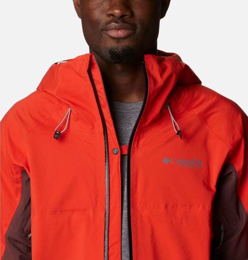 Red Columbia Mazama Trail Shell Men's Rain Jacket | 42801EHTC