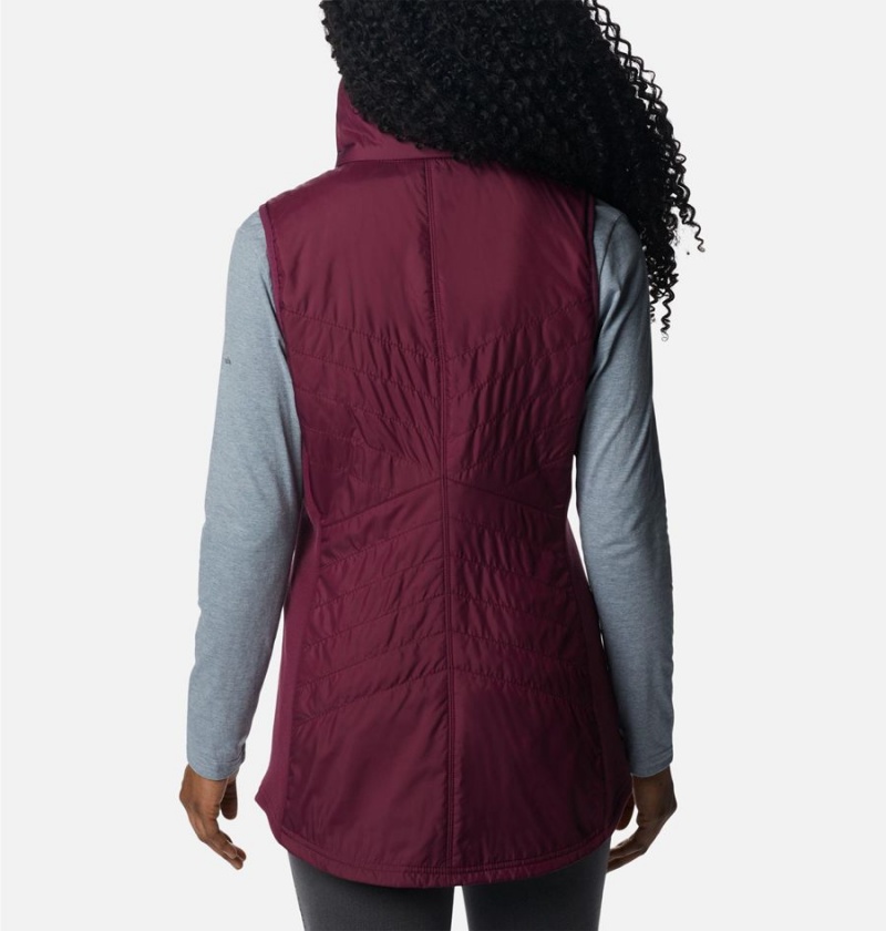 Red Columbia Mix It Around Long Women's Vest | 38609LOGE