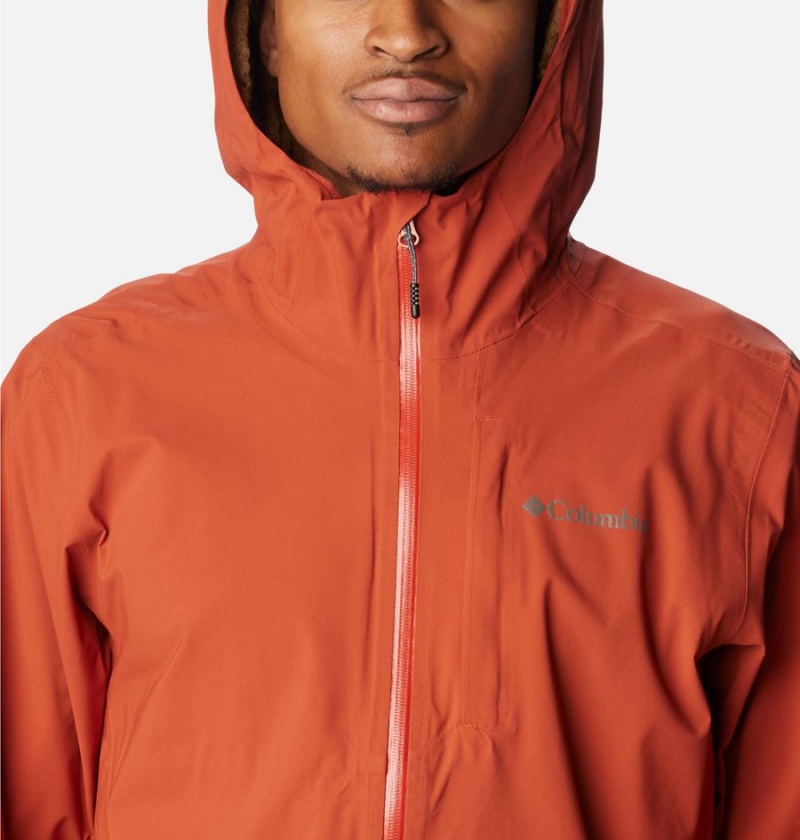 Red Columbia Omni-Tech Ampli-Dry Shell Men's Rain Jacket | 97025ZRJA