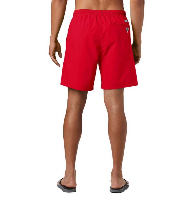 Red Columbia PFG Backcast III Water Men's Shorts | 35714WTEK