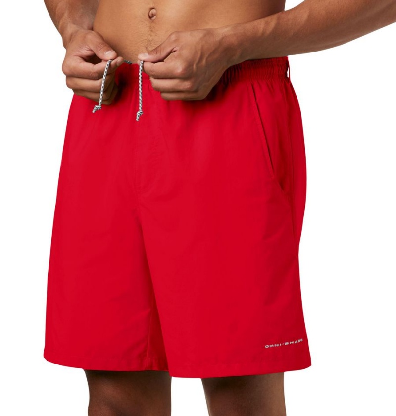 Red Columbia PFG Backcast III Water Men's Shorts | 35714WTEK