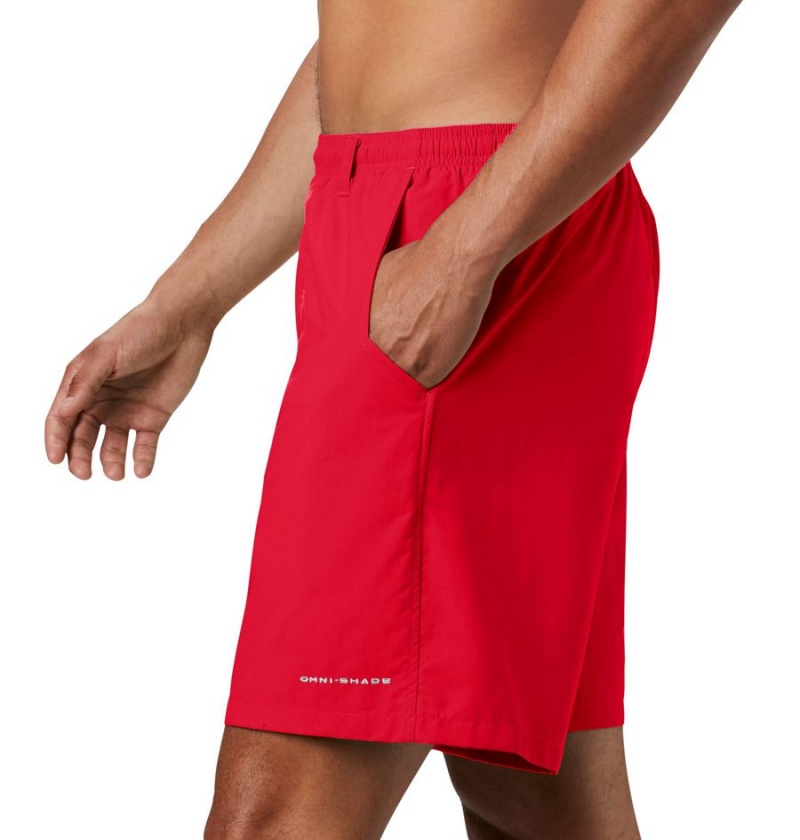 Red Columbia PFG Backcast III Water Men's Shorts | 35714WTEK