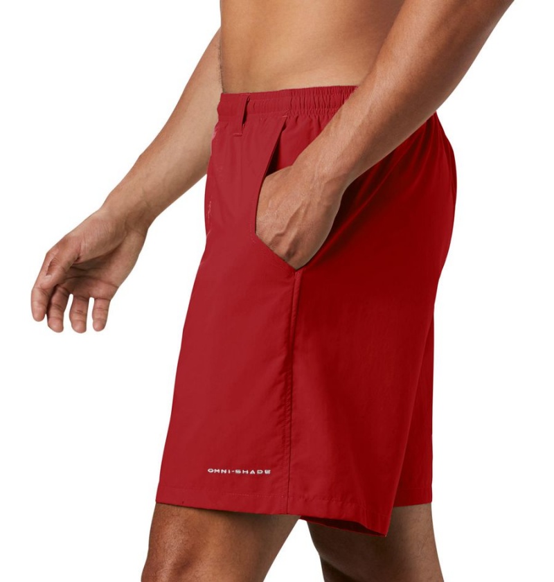 Red Columbia PFG Backcast III Water Men's Shorts | 40892UYAN