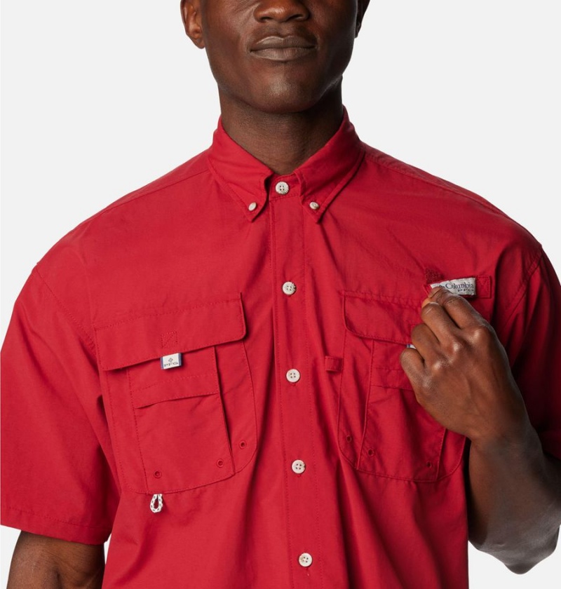 Red Columbia PFG Bahama II Short Sleeve Men's Shirt | 17684XYUI