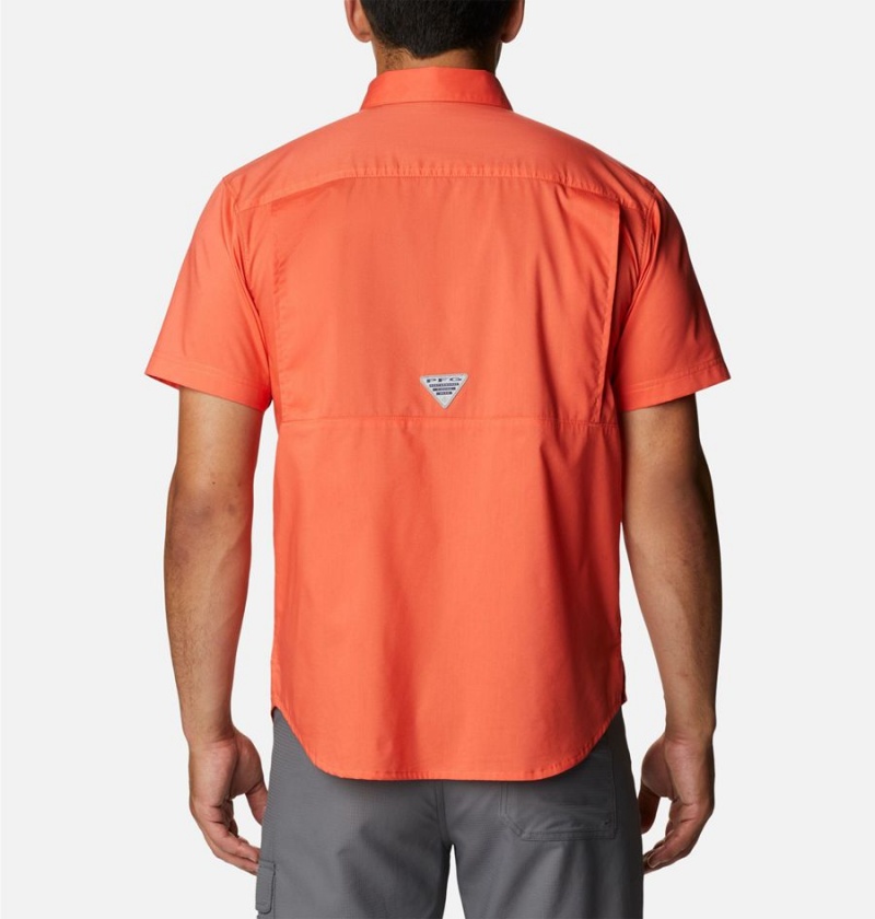 Red Columbia PFG Bonefish Short Sleeve Men's Shirt | 92810UNLI