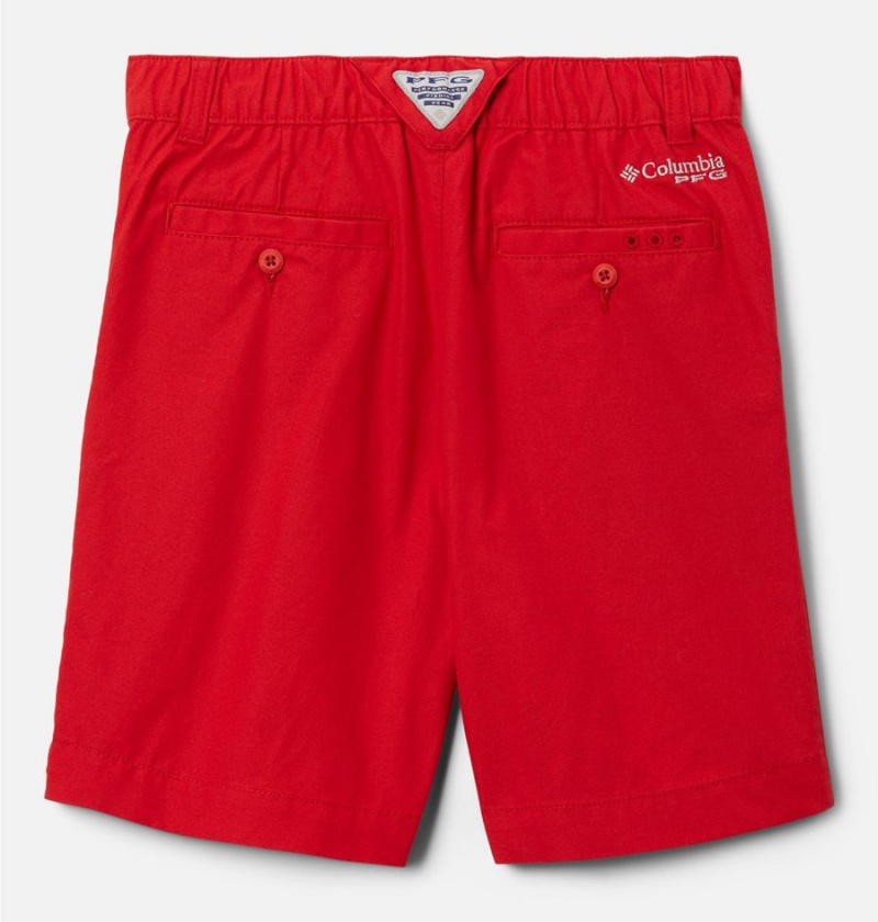 Red Columbia PFG Bonehead Kids' Shorts | 05721IUCR