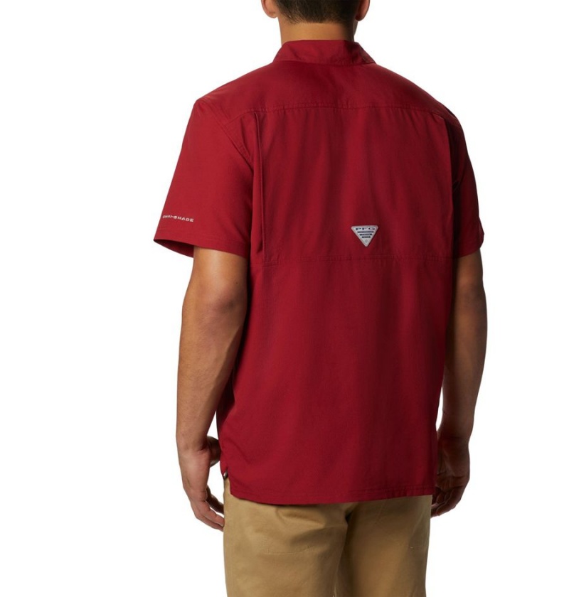 Red Columbia PFG Slack Tide Camp Men's Shirt | 13240IZKQ